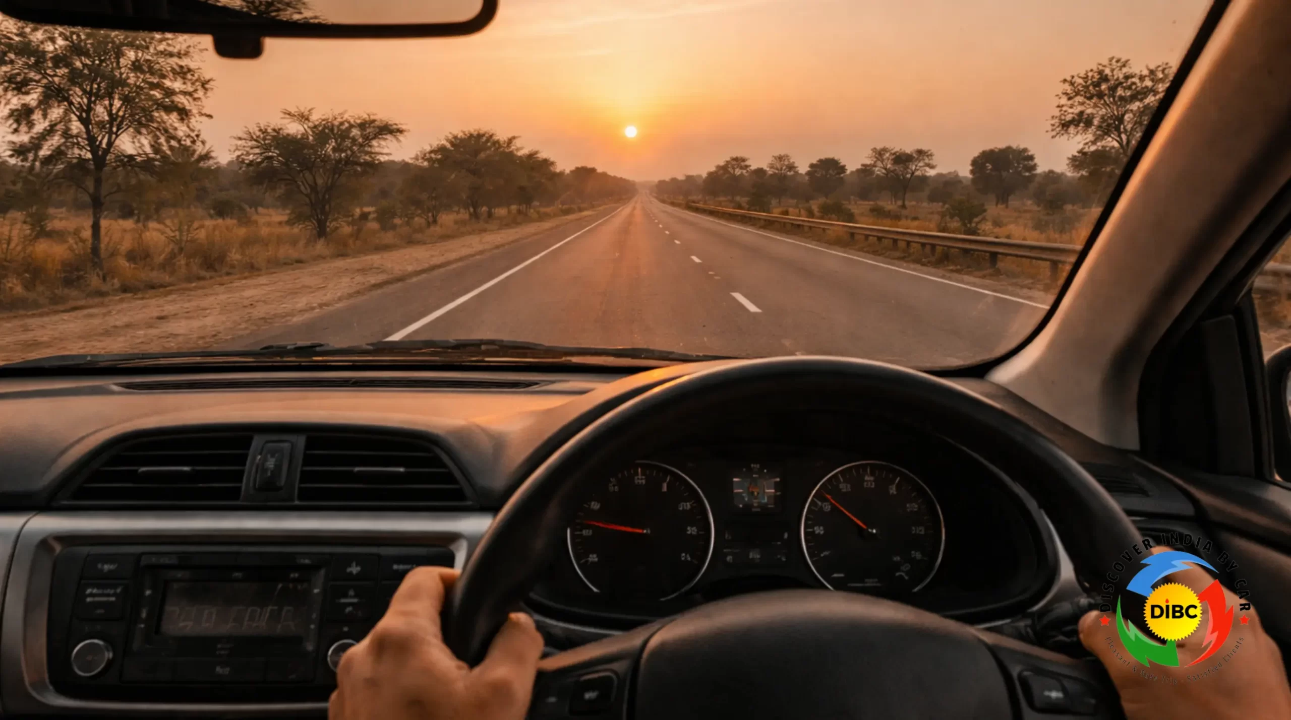 Golden Triangle road trip sunset drive