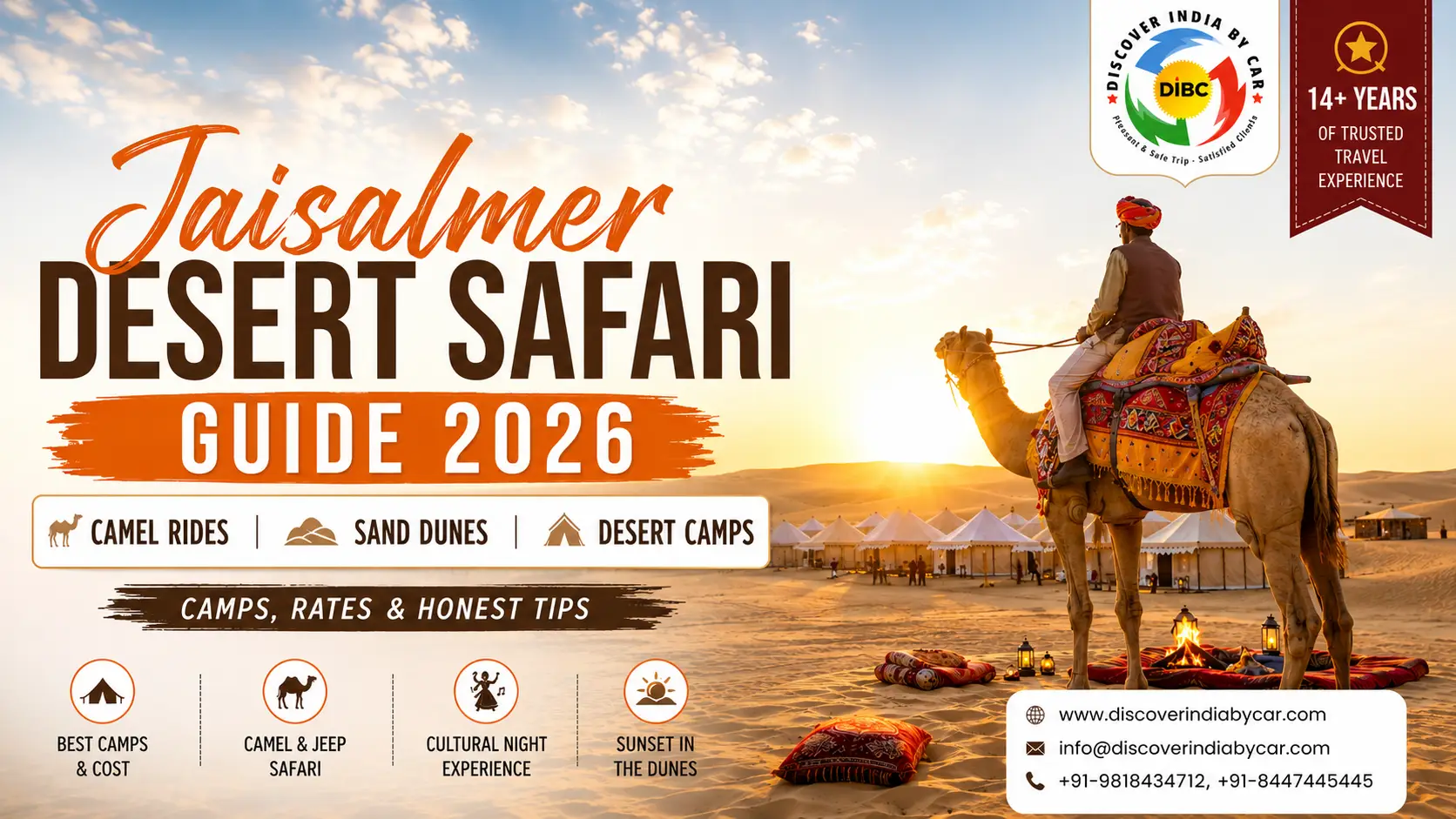 Jaisalmer Desert Safari Guide 2026: Camps, Rates & Honest Tips